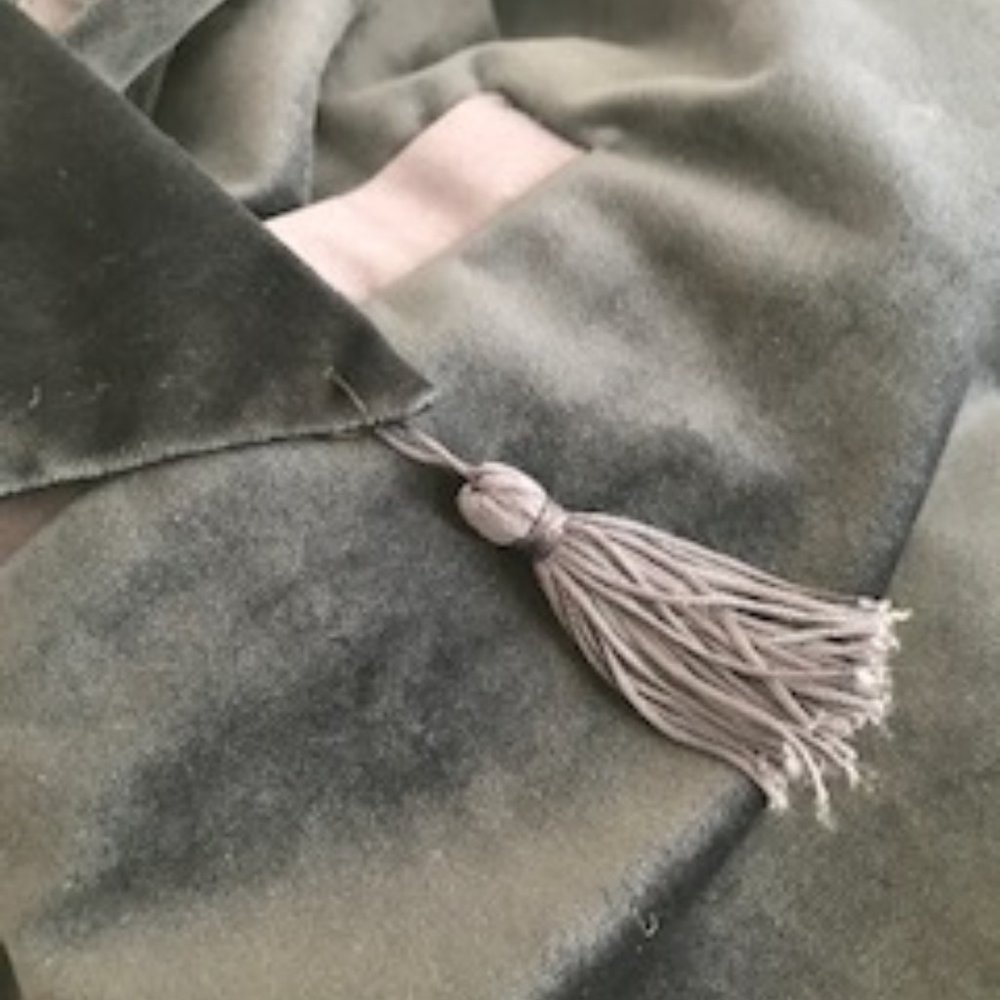 DUKE&DIGHAM MENS BLUE VELOUR SMOKING JACKET - Picture 9 of 12
